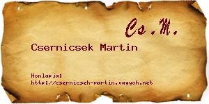 Csernicsek Martin névjegykártya